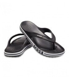 crocs - Crocs Terlik Bayaband Flip Black-white 205393-066 (1)