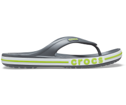 crocs - Crocs Terlik Bayaband Flip Slate Grey Lime Punch 205393-0gx 