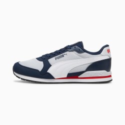 Puma - Puma St Runer V3 Mesh Erk Wht Navy Spor Ayakkabı 384640-22 